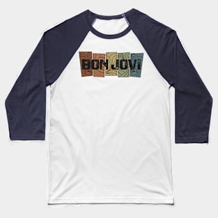 Bon Jovi Retro Pattern Baseball T-Shirt